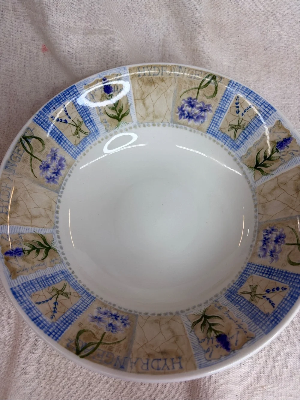 Pier 1 White Ceramic Plate with Black Logo